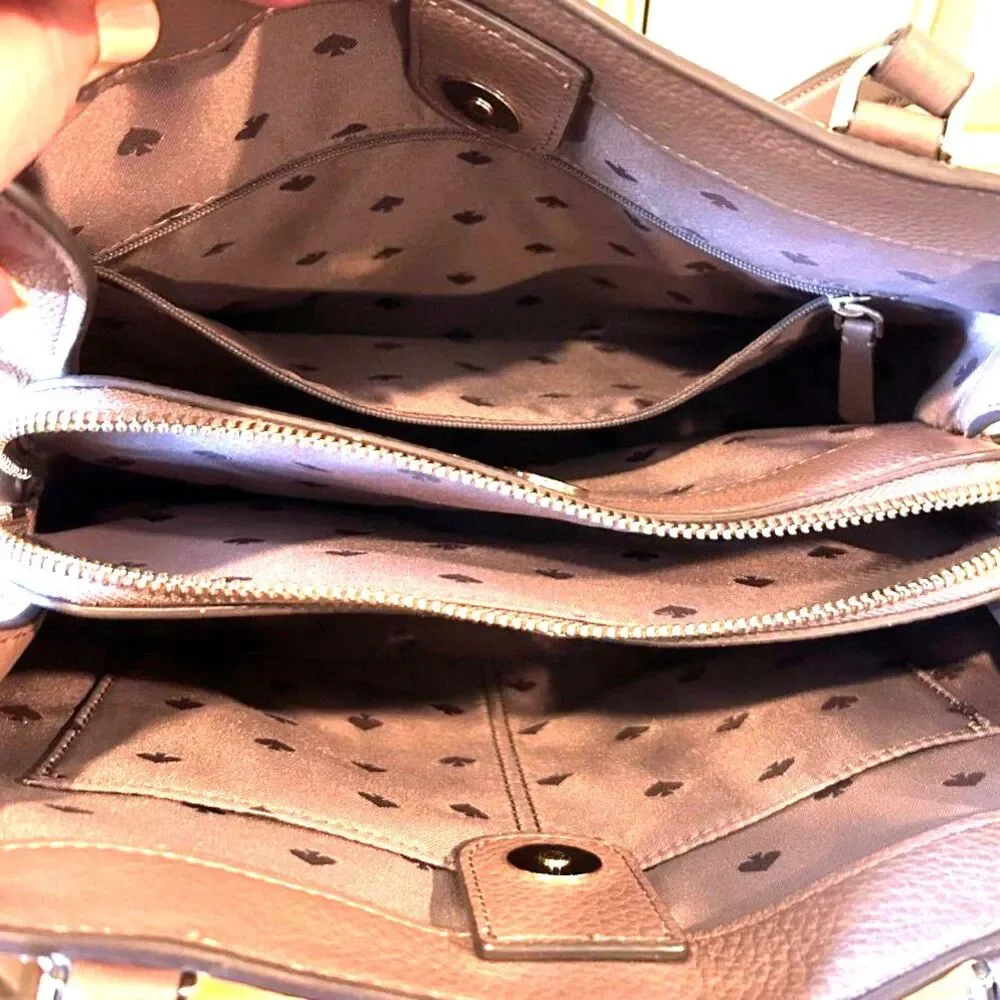 Kate Spade Triple Compartment Leather Satchel - EUC